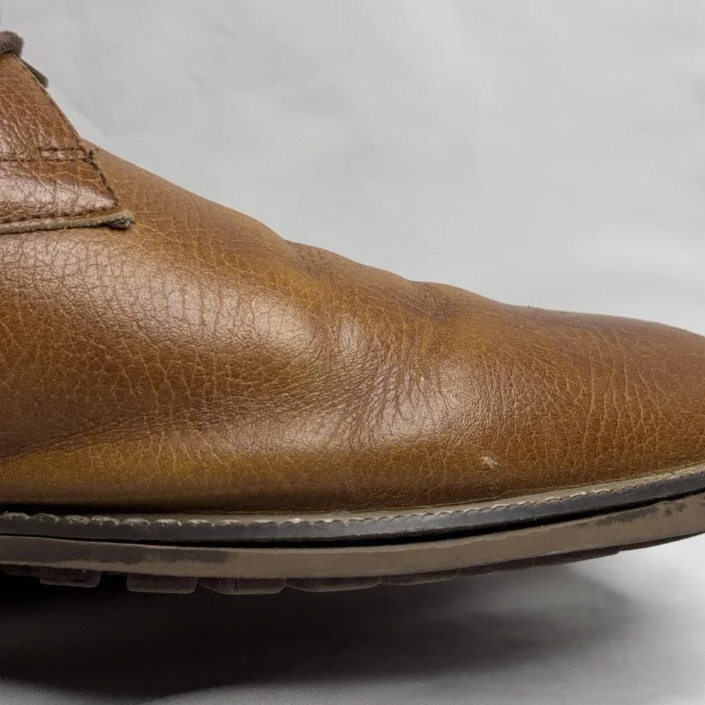 Carlo Morandi Brown Leather Chukka Boots Mens 11 Lace Up Casual Dress Shoes